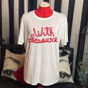 Monogram Men's Classic Fit With Pleasure White Tee